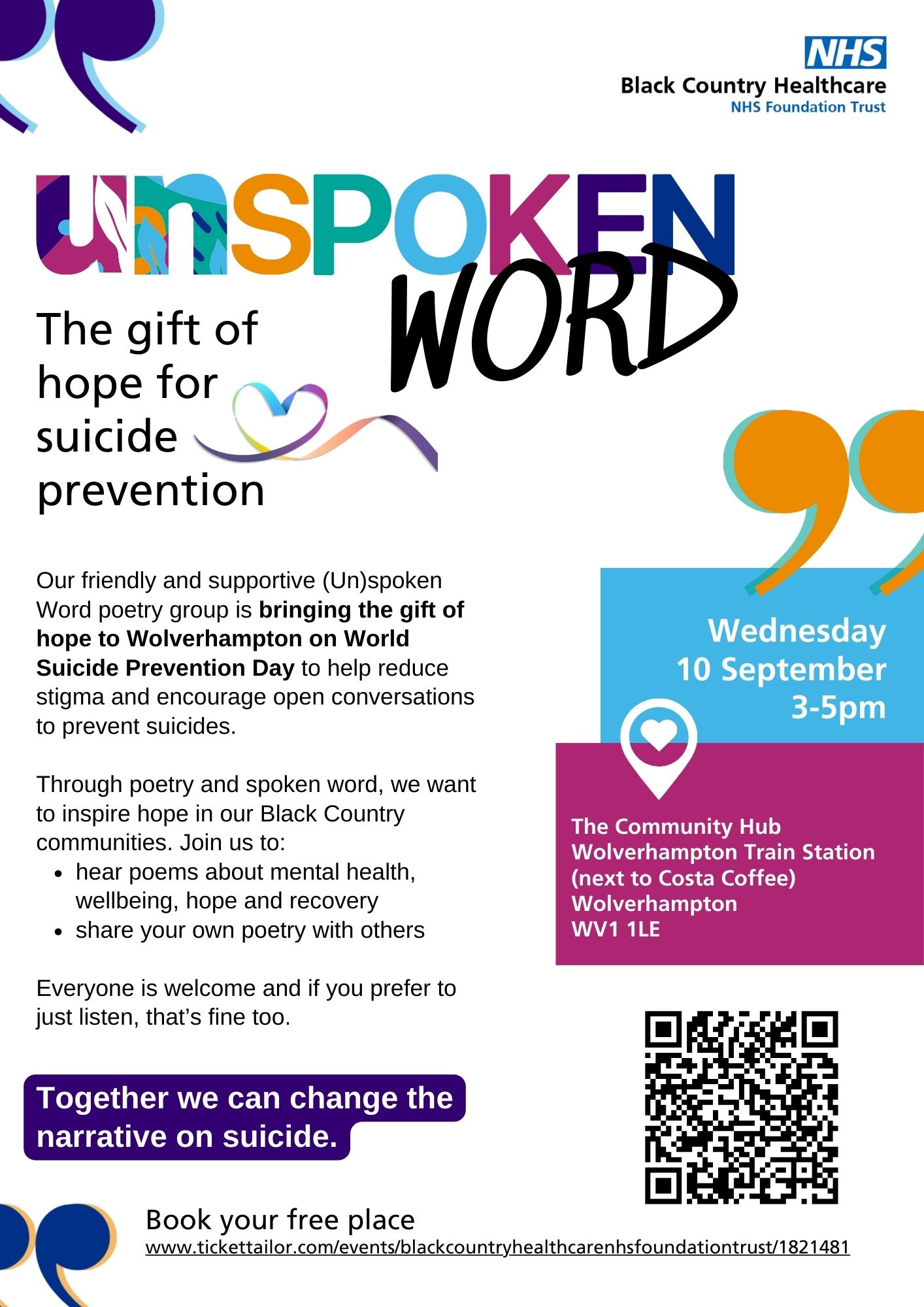 Poster for poetry event